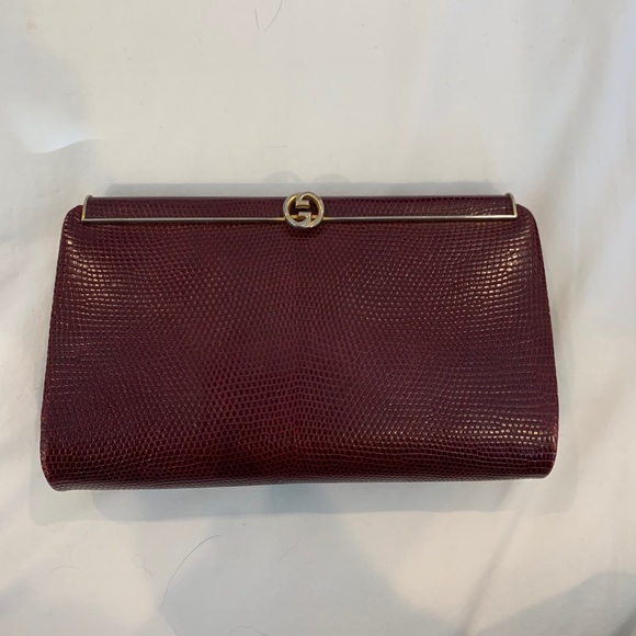 Vintage 1970s Gucci Gator Skin Cutch - Picture 1 of 9